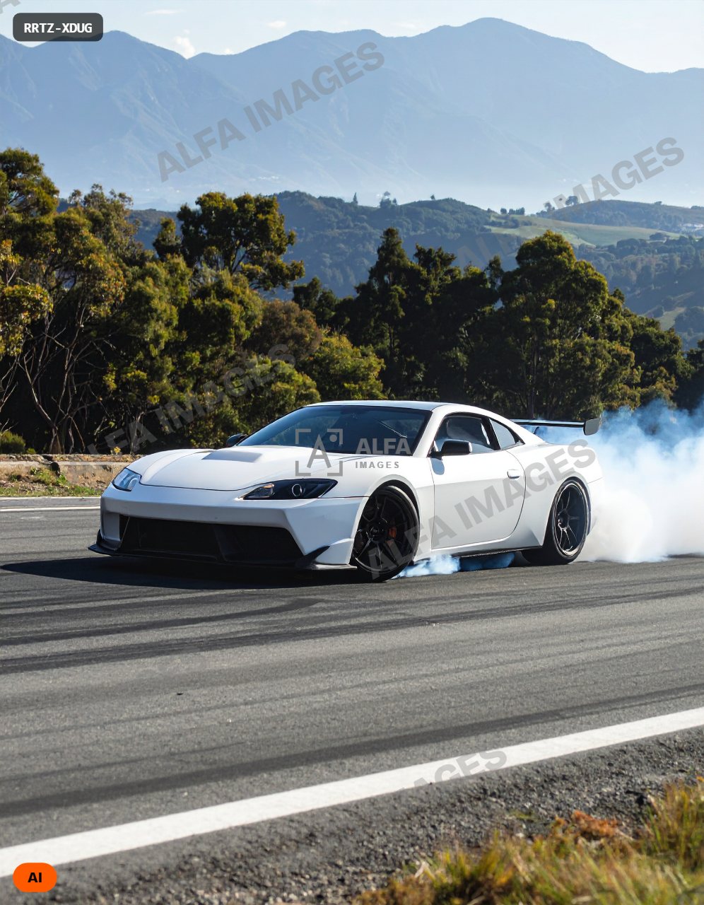 White car drift