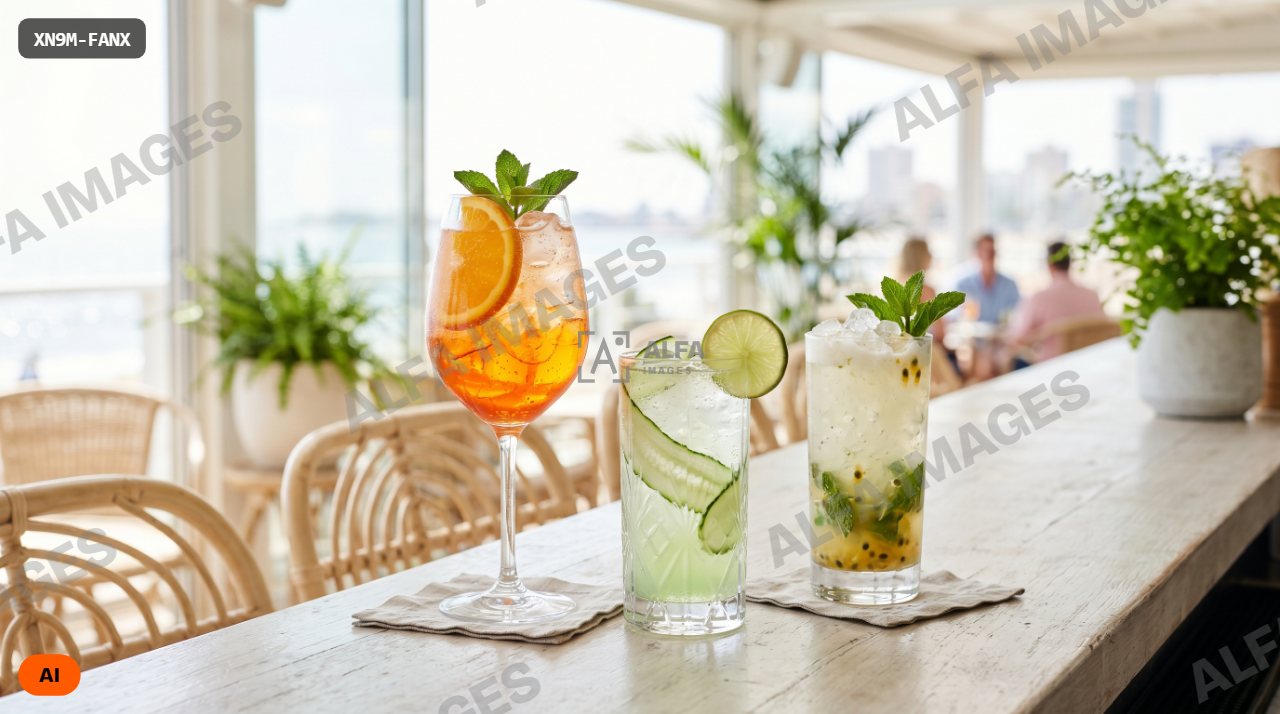 Drinks at the bar